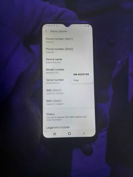 SAMSUNG GALAXY A03 photo 1