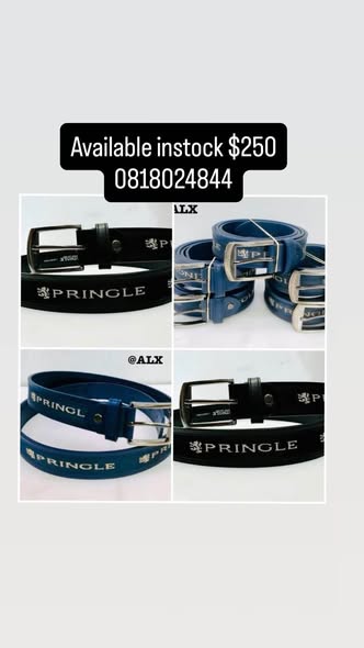 Polo and Pringle belt photo 1