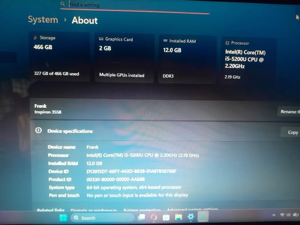 DELL LAPTOP i5 photo 2