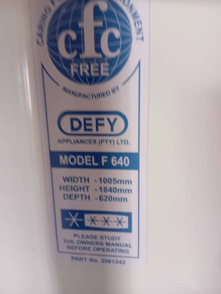 Defy fridge double door photo 2