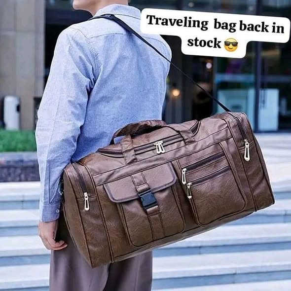 Leather travelling beg photo 1