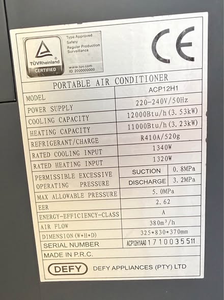 Defy Portable / Mobile Air-conditioner photo 3