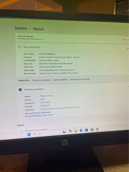 Hp i7 Desktop 6gen photo 3