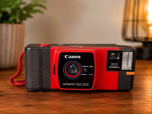 Canon Snappy 20 Red 35mm Film Camera photo 1