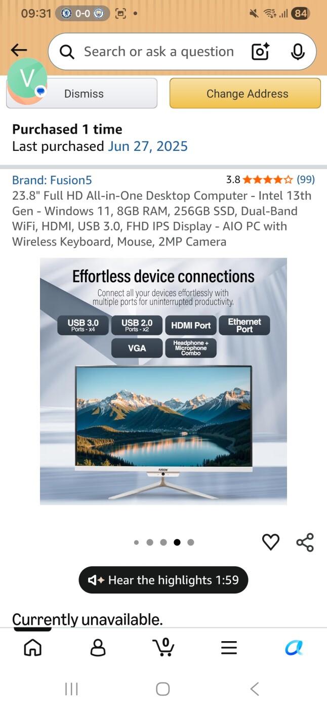 Fusion 5 inbuild desktop computer photo 3