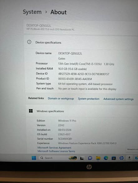 HP PRO BOOK INTEL CORE i5 13TH GEN photo 4