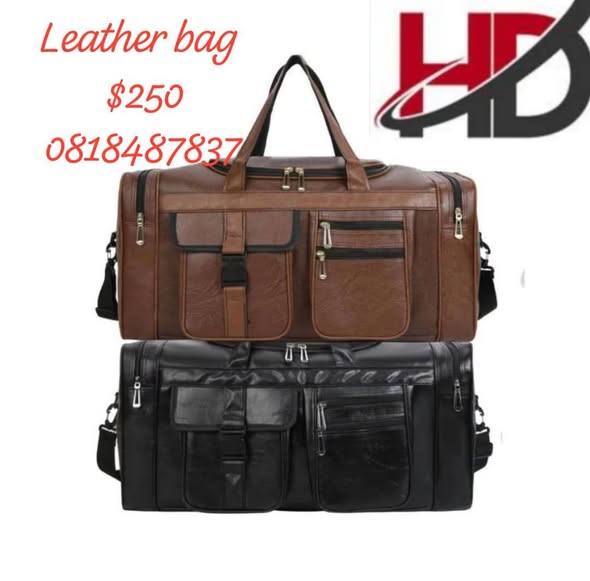 Leather travelling bag photo 4