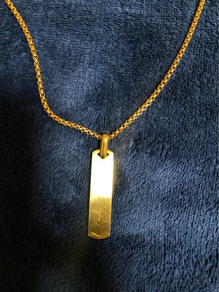 Gold stainless steel necklace photo 1