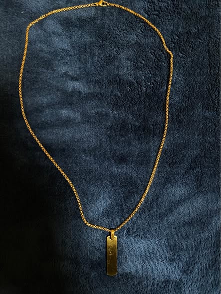 Gold stainless steel necklace photo 5