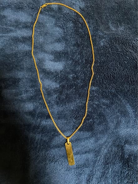 Gold stainless steel necklace photo 2