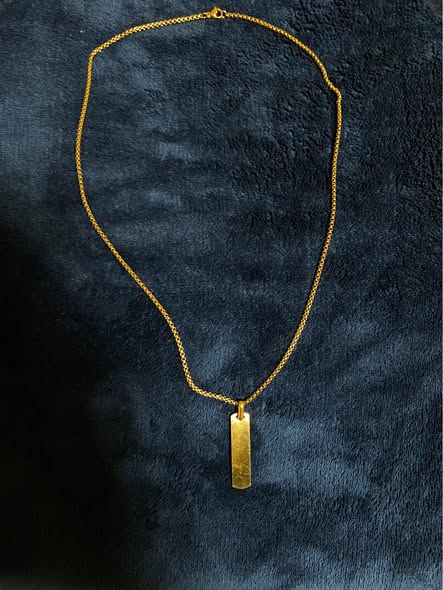 Gold stainless steel necklace photo 3