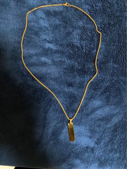 Gold stainless steel necklace photo 4