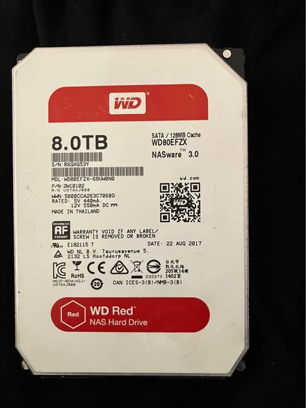 WD Red 8TB NAS Hard Disk Drive - 5400 RPM Class SATA 6 Gb/s photo 2