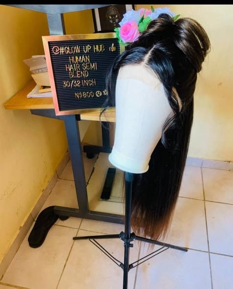 Human hair semi blend photo 1