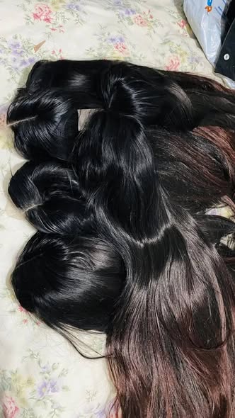 Human hair semi blend photo 4