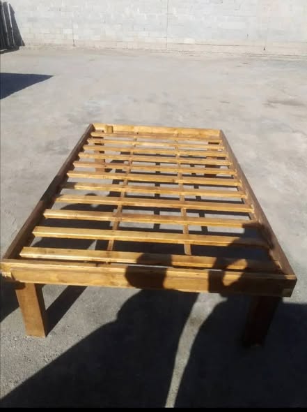 Wooden Bed - Double Size photo 1