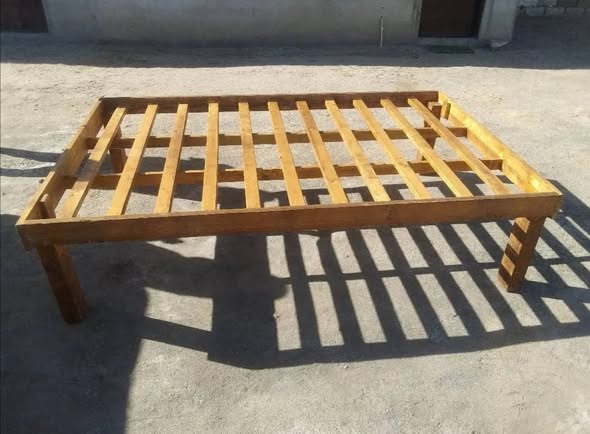 Wooden Bed - Double Size photo 2