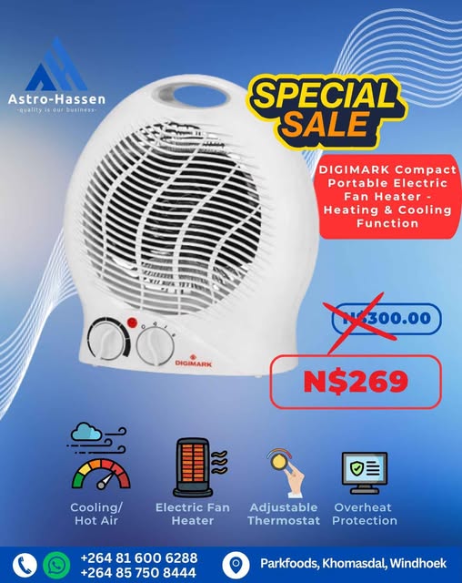 Electric Fan Heater blows hot air photo 1