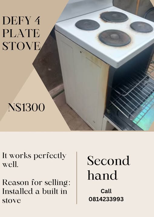 Defy 4 plate stove photo 1