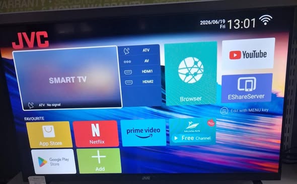 32inch JVc Smart TV with remote photo 1
