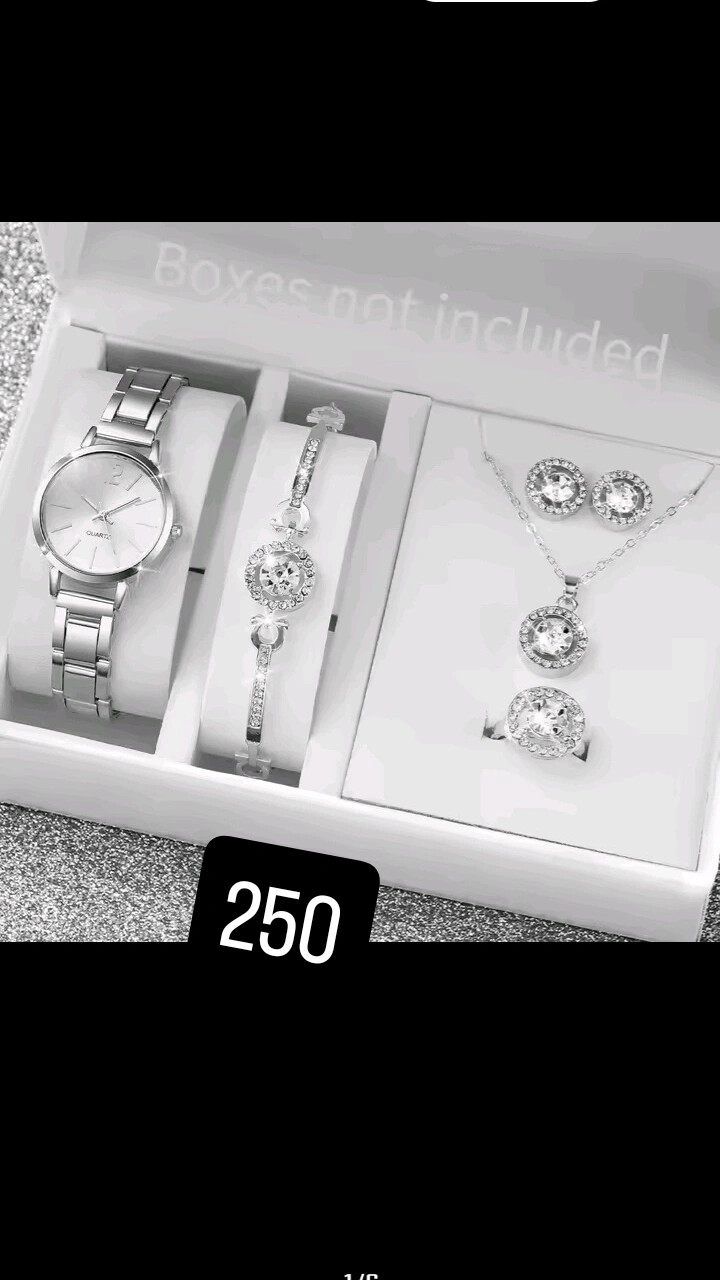 JElegant Jewellery Set-Necklace +Earrings+Watch + Ring photo 1