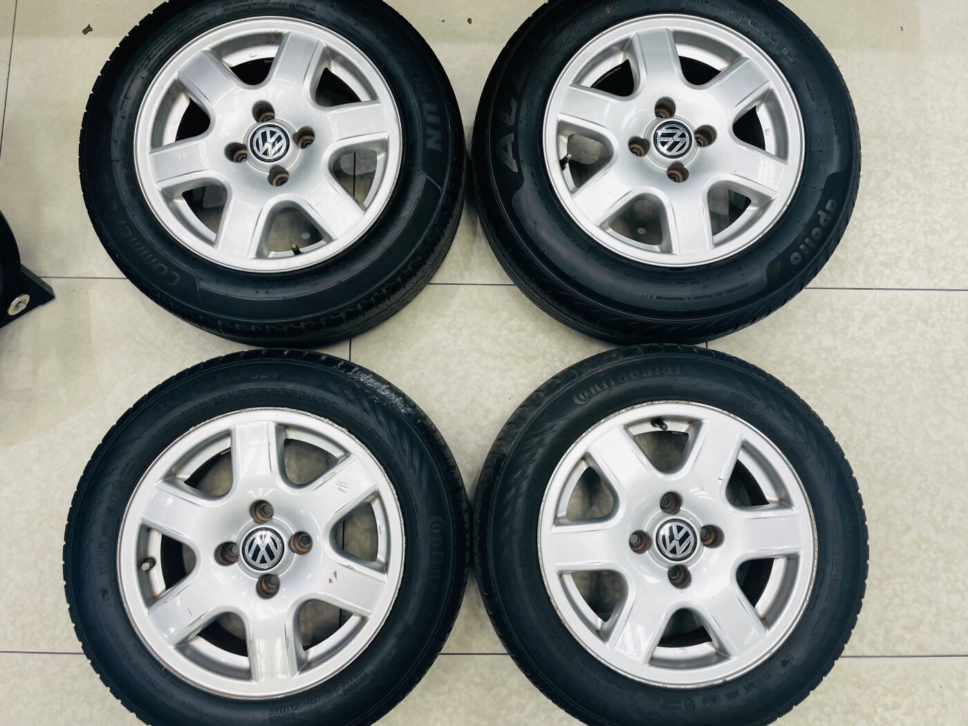 4X VW 4X100 PCD 14" RIMS FOR SALE photo 1