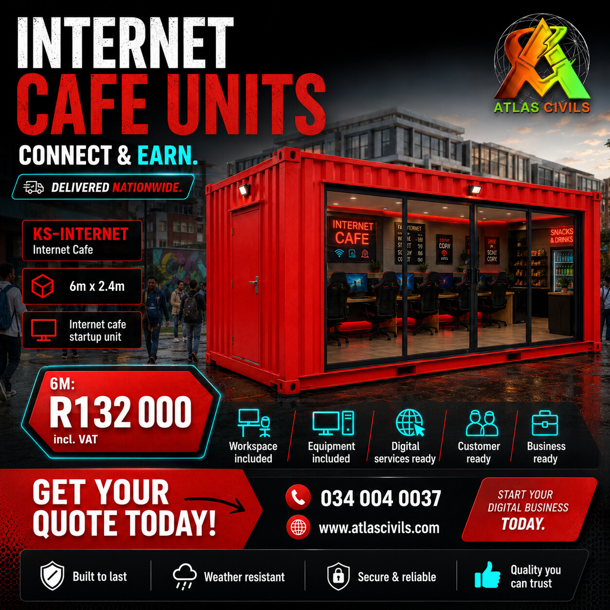 KS-INTERNET Internet Café Container – Ready-to-Trade Digital Business Unit photo 1