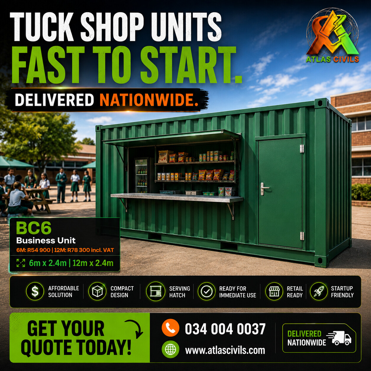 Tuck Shop Container for Sale – Affordable Ready-to-Trade Business Unit photo 1