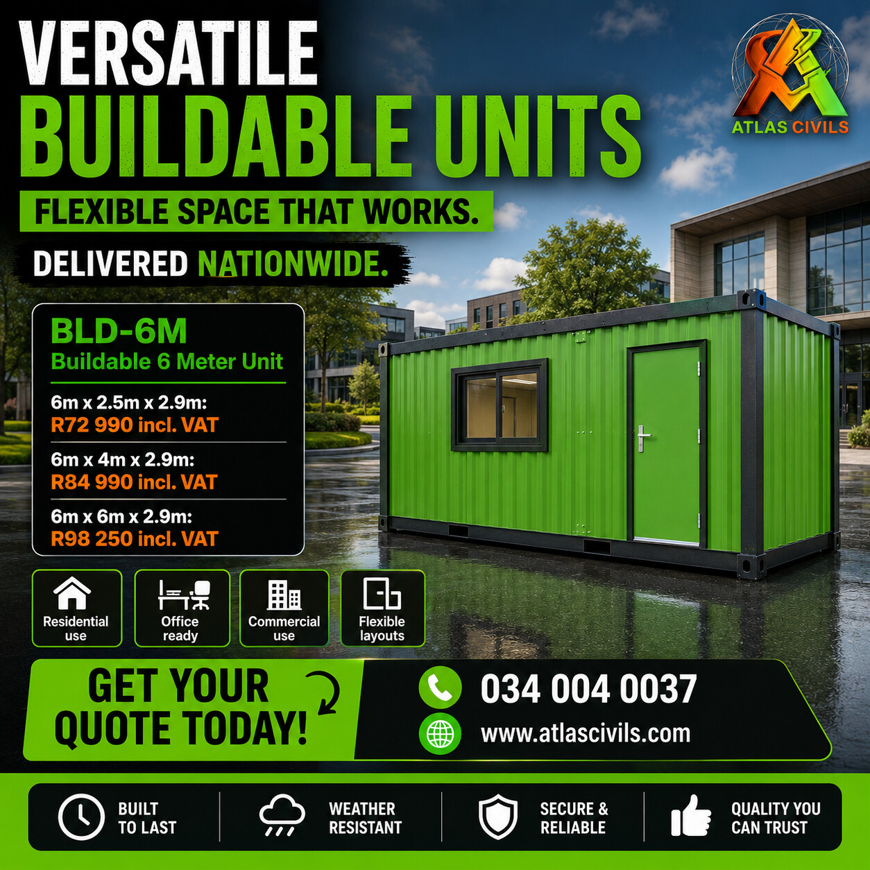 BLD-6M Versatile Buildable Unit – Modular Office, Home or Business Space photo 1