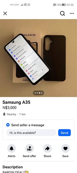Samsung galaxy A35 photo 2