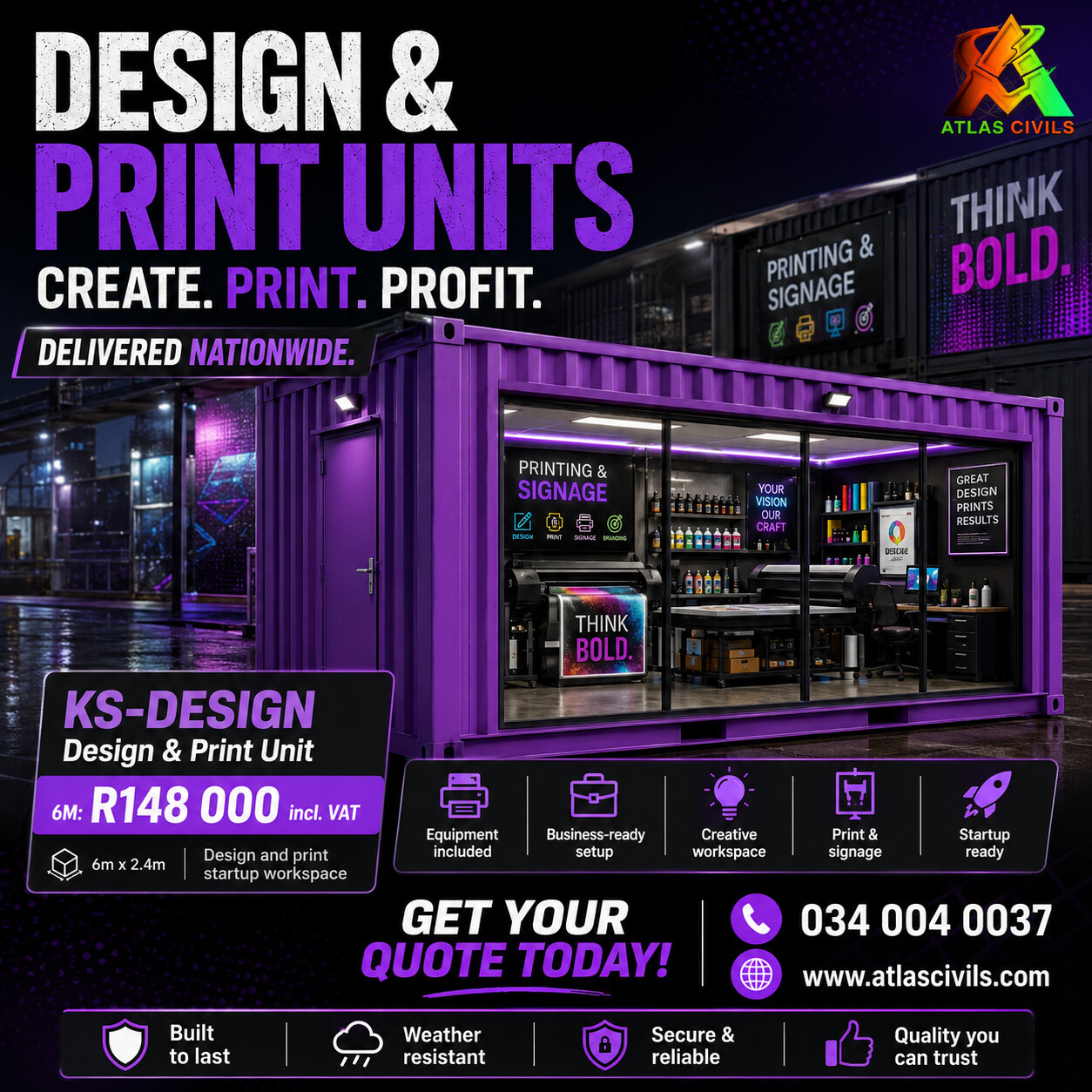 KS-DESIGN Design and Print Container – Complete Startup Business Unit photo 1