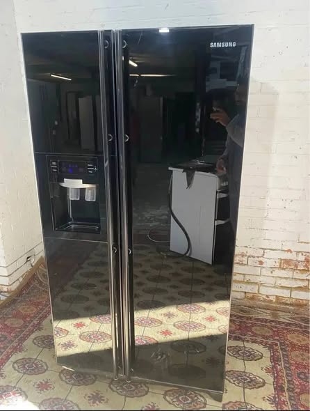 Samsung Black Mirror  Fridge Side By Side photo 1