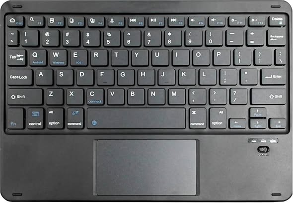 Black view Bluetooth keyboard photo 1