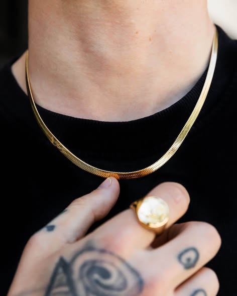 Unisex Gold Snake Chains photo 3