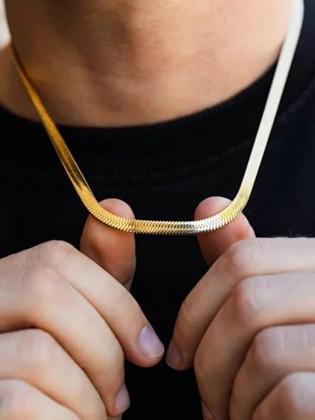Unisex Gold Snake Chains photo 2