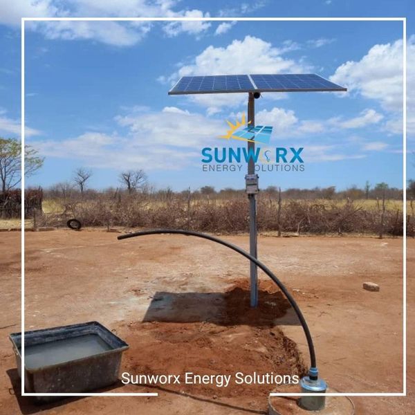 Solar water pump installed in Oshana Region by Sunworx Energy Solutions