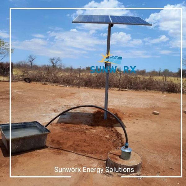 Solar water pump installed in Oshana Region by Sunworx Energy Solutions