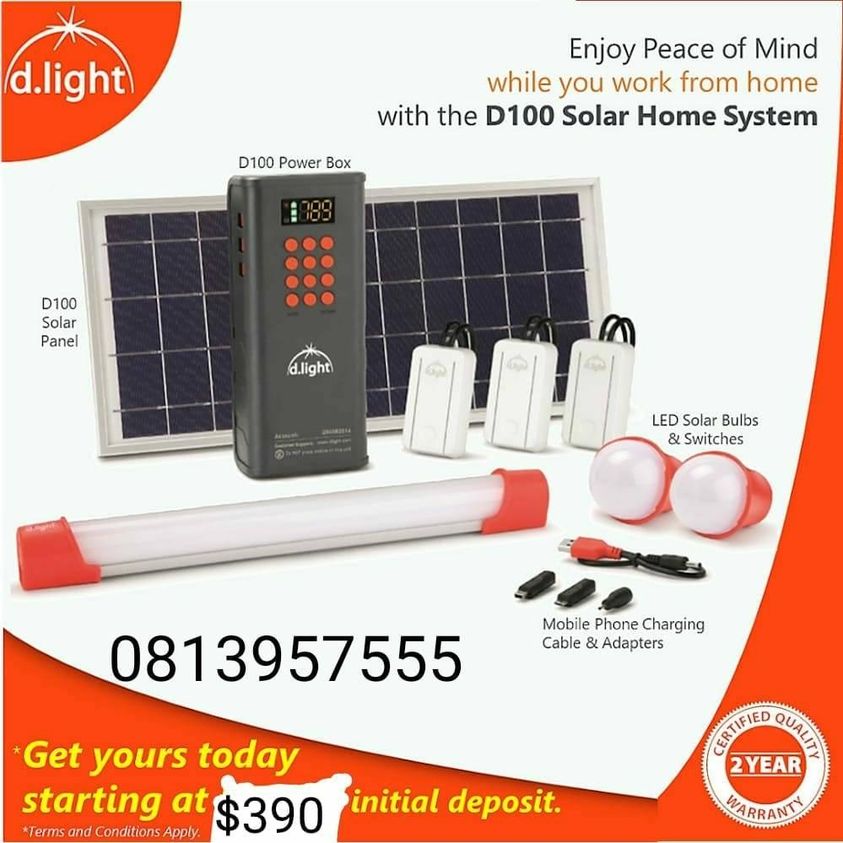 D100 Solar Home System Olusheno for sale in Windhoek Solar Panels