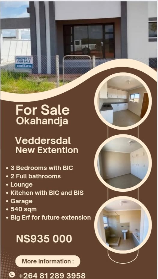 Newly build house for sale in okahandja Vedersdale photo 1
